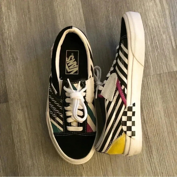 VANS Authentic Style Shoes Sneaker Size Men 5‎ Women 6.5 Checkered Multi 721454 - Picture 3 of 9